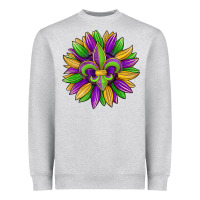 Heather Grey mardi gras carnival sunflower Heavyweight Sweatshirt - Jasminsmagicworld