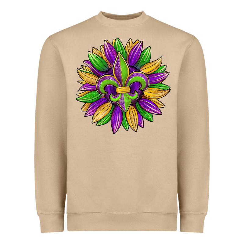 Mardi Gras Carnival Sunflower Heavyweight Sweatshirt by Jasminsmagicworld | Teevron