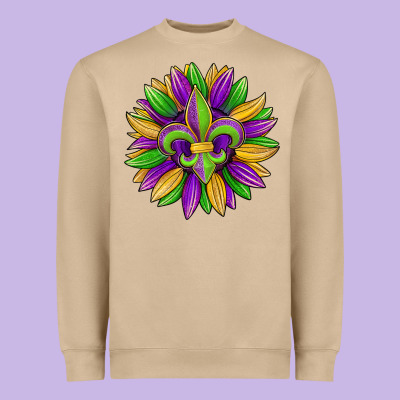 Mardi Gras Carnival Sunflower Heavyweight Sweatshirt Designed By Jasminsmagicworld