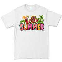 White hello summer Premium Tee - Zillion Design Studio