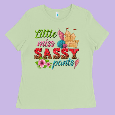 Little Miss Sassy Pants Ladies Tee Designed By Texasbilliewilder