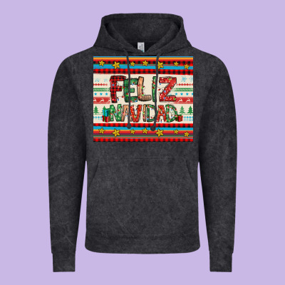 Feliz Navidad Spanish Christmas Vintage Hoodie Designed By Jasminsmagicworld