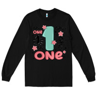 Black one  one one one Long Sleeve Tee - MaliasSmallBusiness