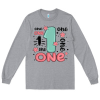 Heather Grey one  one one one Long Sleeve Tee - MaliasSmallBusiness