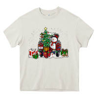 Cream christmas truck Heavy Core Tee - RanaPortraitStore