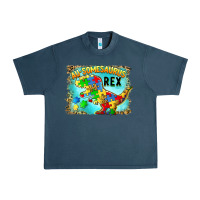 Midnight Navy au somesaurus rex Urban Heavy Tee - BarkalooDesign