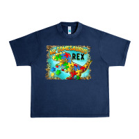 Navy au somesaurus rex Urban Heavy Tee - BarkalooDesign