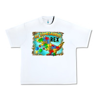 White au somesaurus rex Urban Heavy Tee - BarkalooDesign