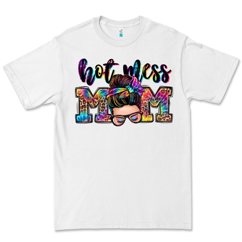 Hot Mess Mom Messy Bun Premium Tee by Zillion Design Studio | Teevron