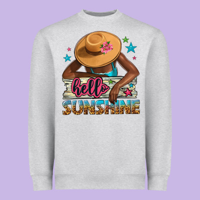 Hello Sunshine Heavyweight Sweatshirt Designed By Nancycooperartshop
