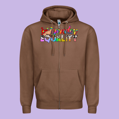Western Lgbtq Gender Equality Zipper Hoodie Designed By Bundleandbundleshop