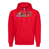 Red Western LGBTQ Gender Equality Zipper Hoodie - BundleAndBundleShop