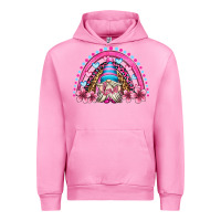Fuchsia Pink valentine's day rainbow gnome olivia Urban Hoodie - OliviaCreatesArt