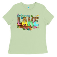 Matcha living on lake time Ladies Tee - texasbilliewilder