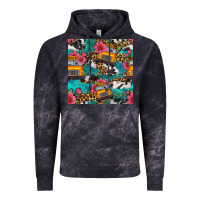 Cloud Black western school bus seamless pattern Vintage Hoodie - BundleAndBundleShop