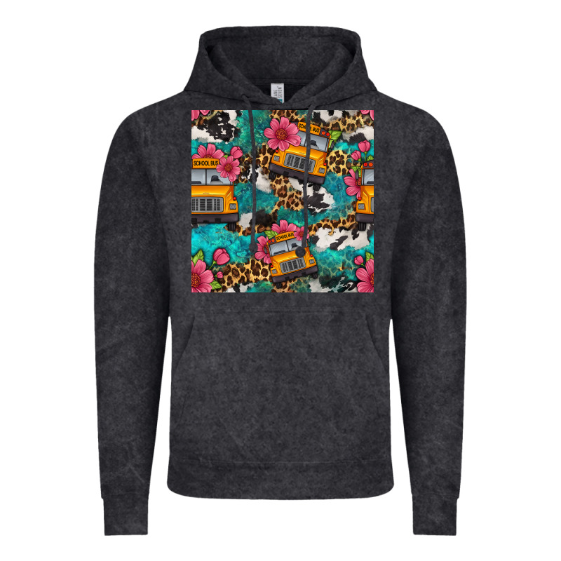 Western School Bus Seamless Pattern Vintage Hoodie by BundleAndBundleShop | Teevron