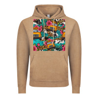 Vintage Coffee western school bus seamless pattern Vintage Hoodie - BundleAndBundleShop