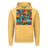Vintage Mustard western school bus seamless pattern Vintage Hoodie - BundleAndBundleShop