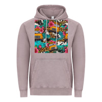 Vintage Zinc western school bus seamless pattern Vintage Hoodie - BundleAndBundleShop