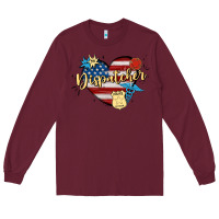 Burgundy 911 dispatcher Long Sleeve Tee - MaliasSmallBusiness