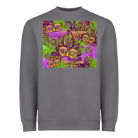 Storm mardi gras carnival masks and fleur de lis Heavyweight Sweatshirt - Jasminsmagicworld