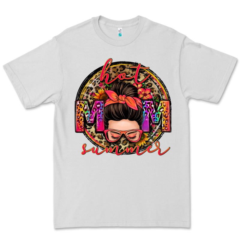 Hot Mom Summer Messy Bun Premium Tee by Zillion Design Studio | Teevron