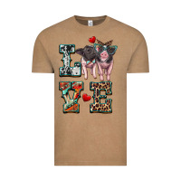 Vintage Coffee love baby pigs Vintage Tee - Artiststas