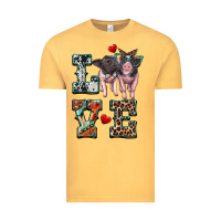 Vintage Mustard love baby pigs Vintage Tee - Artiststas