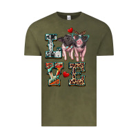 Vintage Olive love baby pigs Vintage Tee - Artiststas