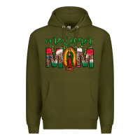 Army Green mexican mom our lady of guadalupe leopard Premium Hoodie - JahusDesignShop