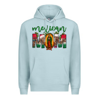 Blue Mist mexican mom our lady of guadalupe leopard Premium Hoodie - JahusDesignShop