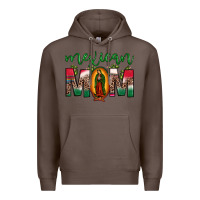 Coffee mexican mom our lady of guadalupe leopard Premium Hoodie - JahusDesignShop
