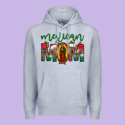 Mexican Mom Our Lady Of Guadalupe Leopard Premium Hoodie Designed By Jahusdesignshop