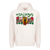 Pale Pink mexican mom our lady of guadalupe leopard Premium Hoodie - JahusDesignShop