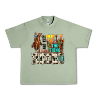Oil Green and they call the thing rodeo Urban Heavy Tee - NancyCooperArtShop
