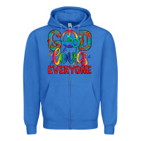 True Royal LGBTQ+ God Loves Everyone Zipper Hoodie - BundleAndBundleShop