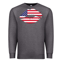 Charcoal Heather American lip Premium Sweatshirt - Bettercallsaul