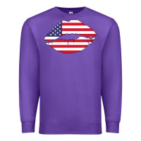Purple American lip Premium Sweatshirt - Bettercallsaul