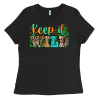 Black keep it wild Ladies Tee - Zillion Design Studio