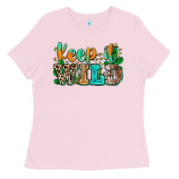 Bubblegum Pink keep it wild Ladies Tee - Zillion Design Studio