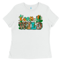 White keep it wild Ladies Tee - Zillion Design Studio