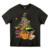 Asphalt halloween owl Heavy Core Tee - BarkalooDesign
