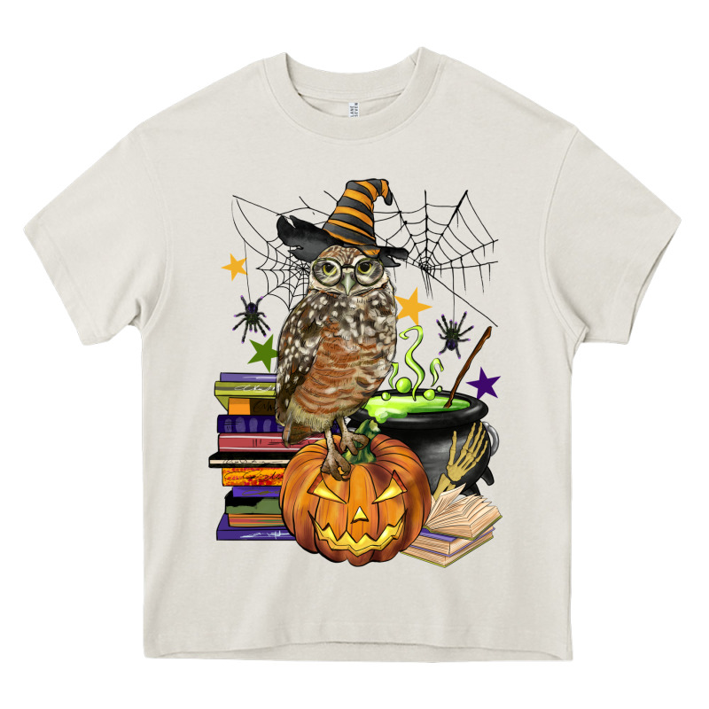 Halloween Owl Heavy Core Tee by BarkalooDesign | Teevron