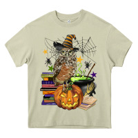 Mossy halloween owl Heavy Core Tee - BarkalooDesign