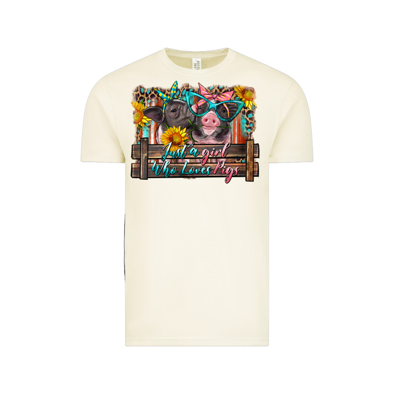 Just A Girl Who Loves Pigs Vintage Tee by Artiststas | Teevron