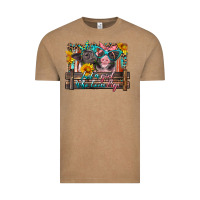 Vintage Coffee just a girl who loves pigs Vintage Tee - Artiststas