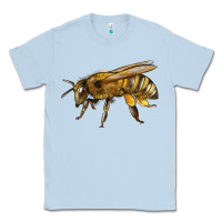 Dusty Blue Bee Side Classic Tee - LillyAllenDesigns