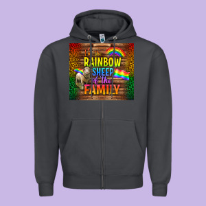 I'm The Rainbow Sheep Of The Family Tumbler Zipper Hoodie Designed By Bundleandbundleshop