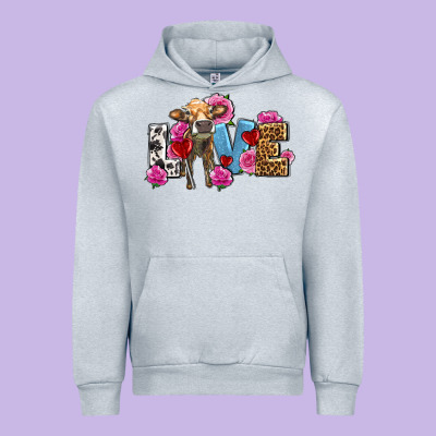 Love With Cow Olivia Urban Hoodie Designed By Oliviacreatesart