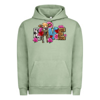 Pigment Oil Green love with cow olivia Urban Hoodie - OliviaCreatesArt